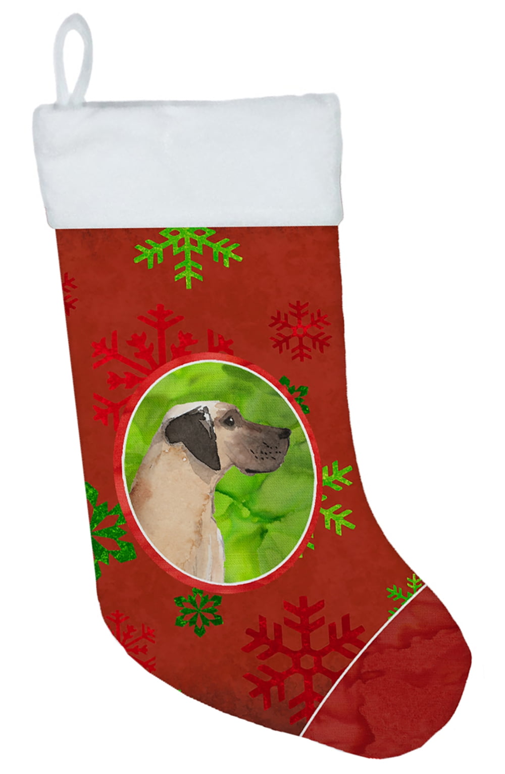 Christmas Snowflakes Great Dane Christmas Stocking