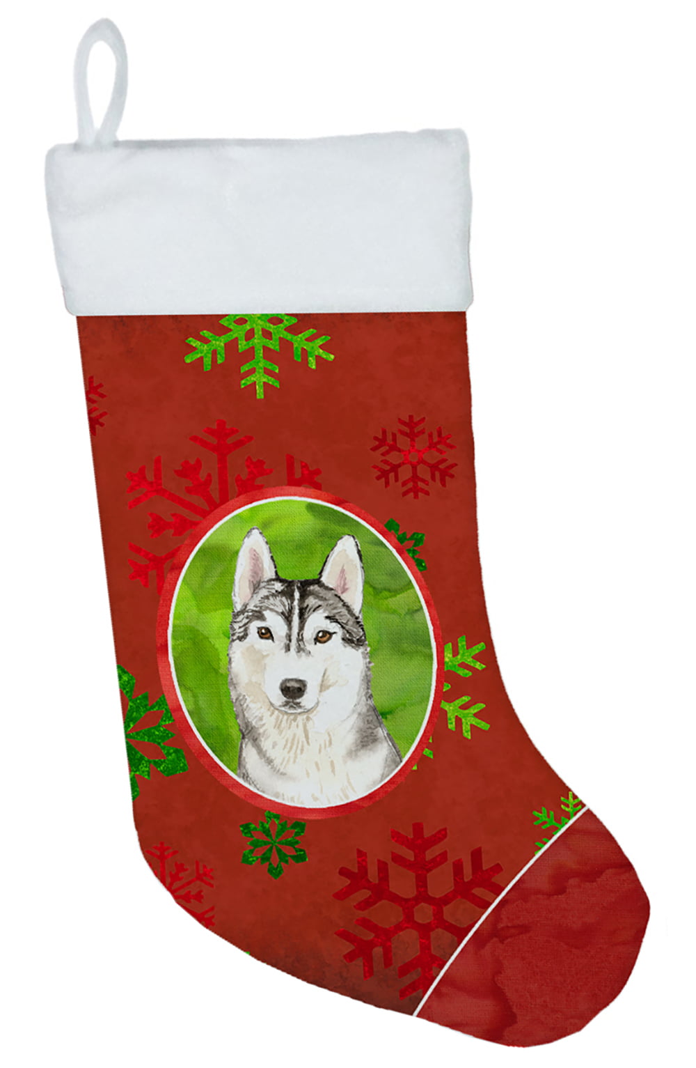 Christmas Snowflakes Siberian Husky Christmas Stocking