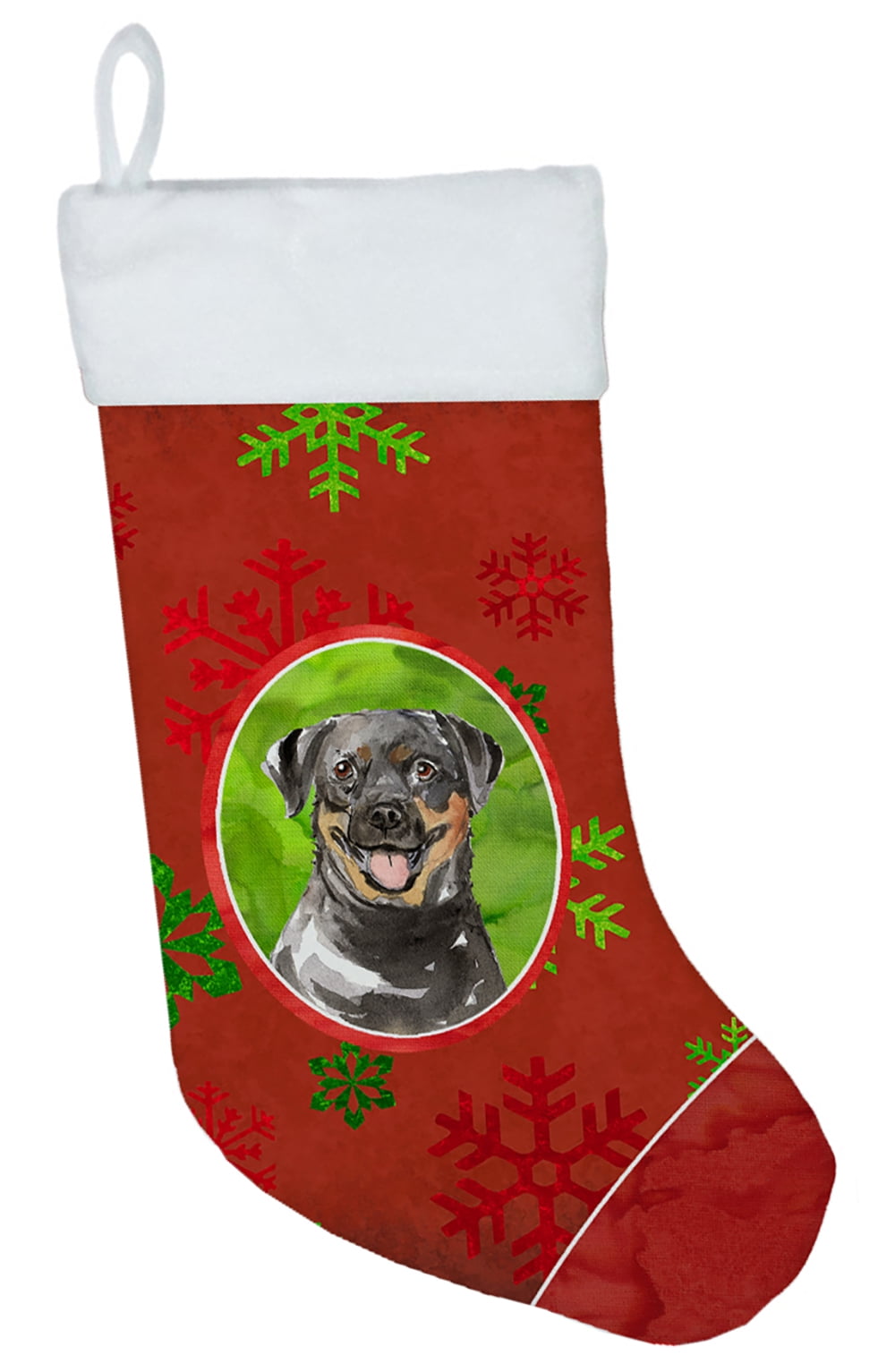 Christmas Snowflakes Rottweiler Christmas Stocking