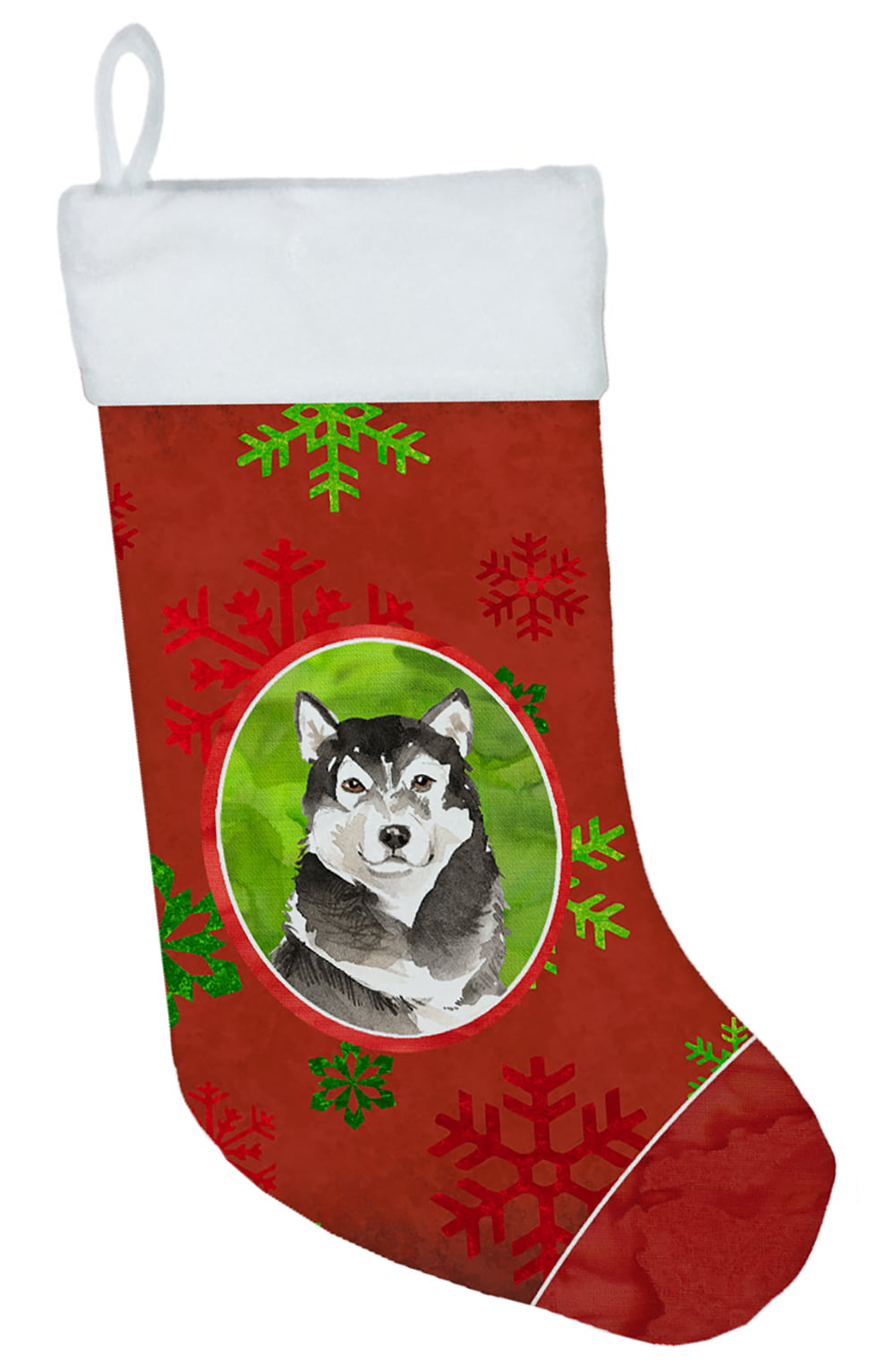 Christmas Snowflakes Alaskan Malamute Christmas Stocking
