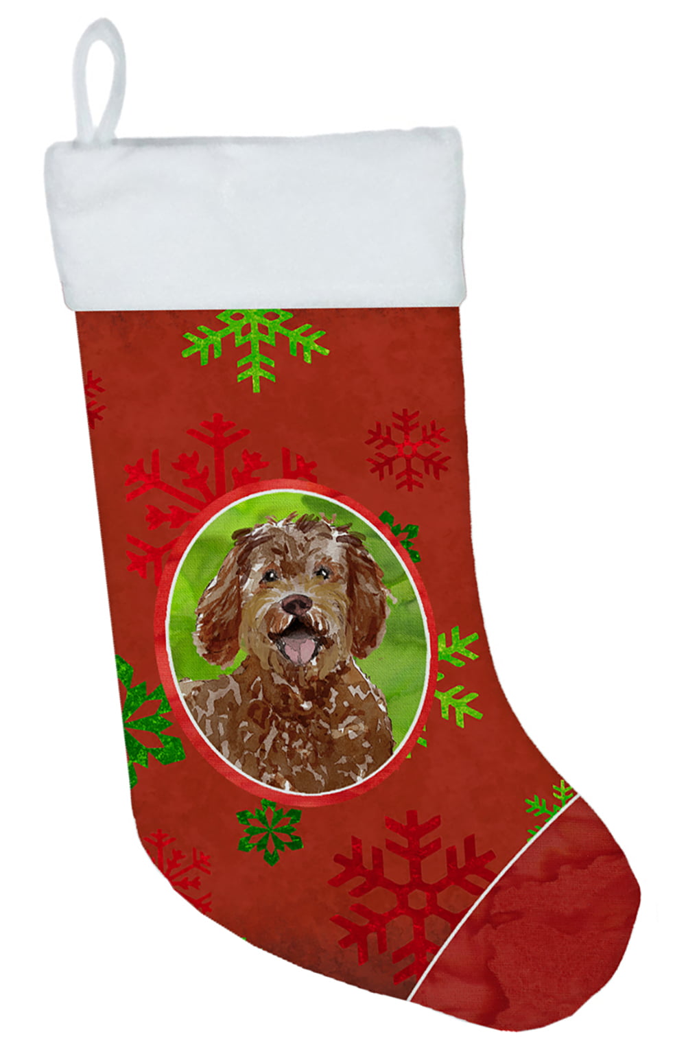 Christmas Snowflakes Labradoodle Christmas Stocking