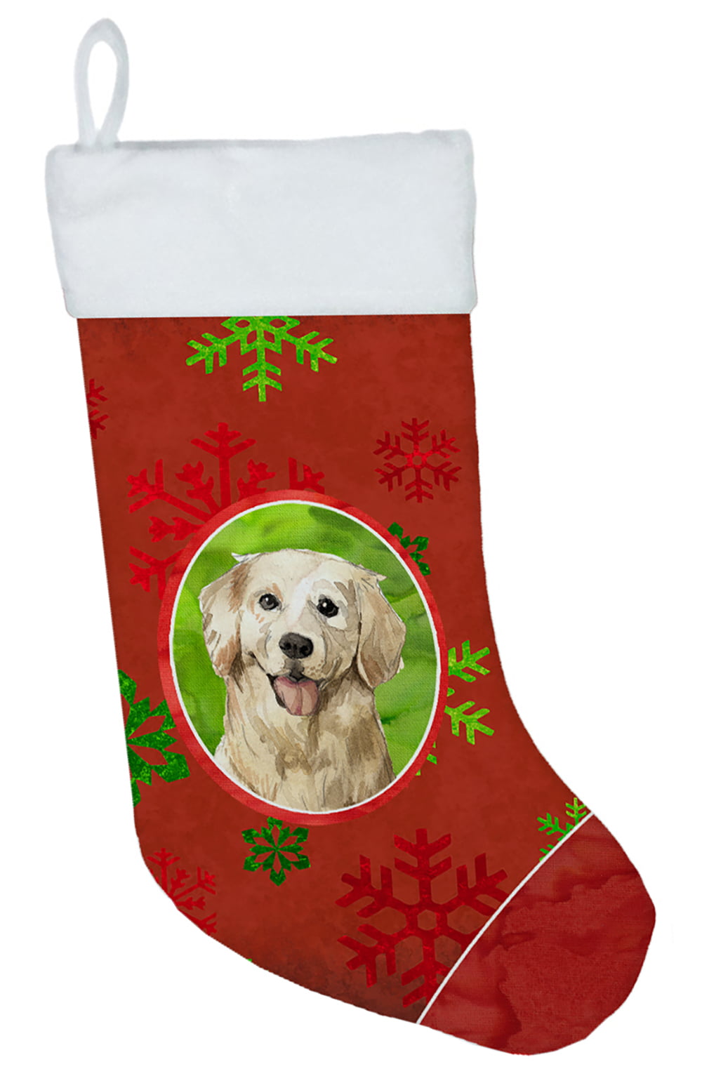 Christmas Snowflakes Golden Retriever Christmas Stocking