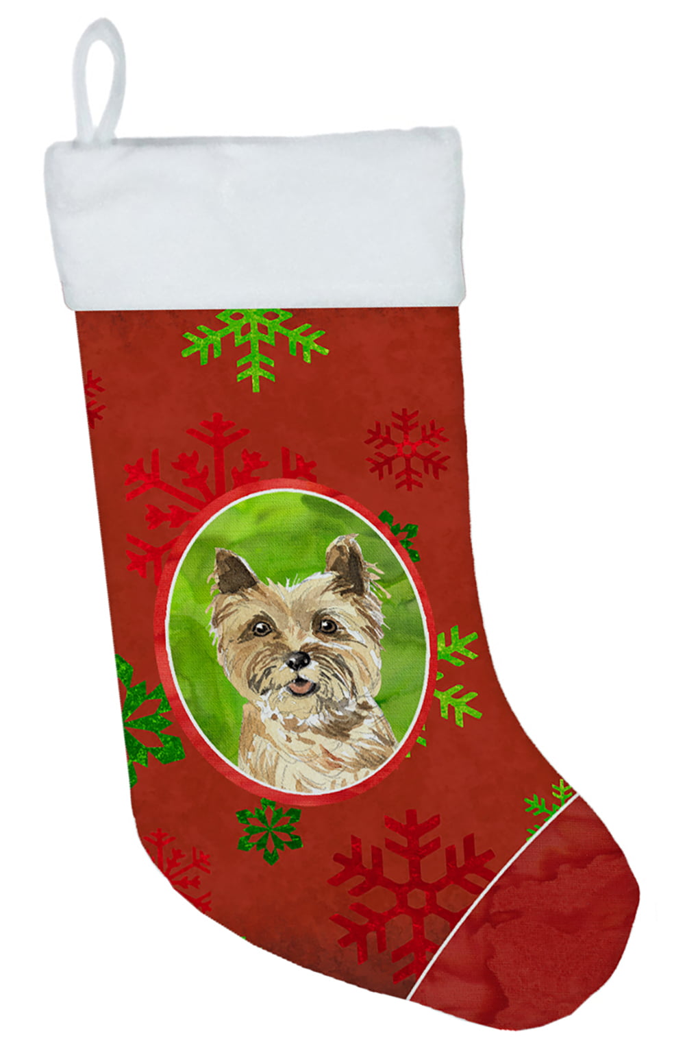 Christmas Snowflakes Cairn Terrier Christmas Stocking