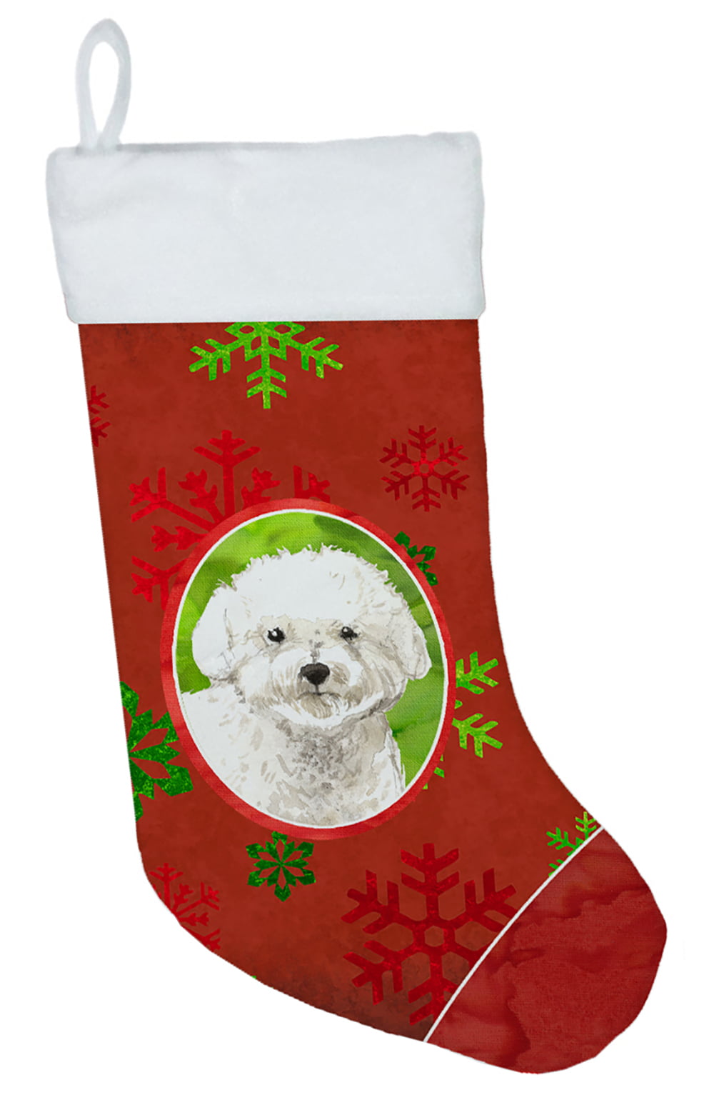 Christmas Snowflakes Bichon Frise Christmas Stocking