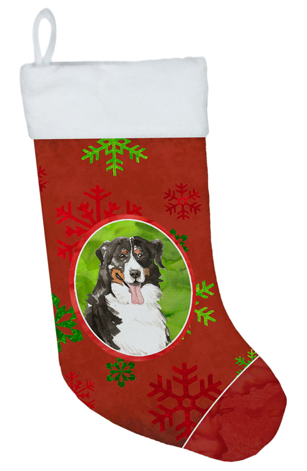Christmas Snowflakes Bernese Mountain Dog Christmas Stocking