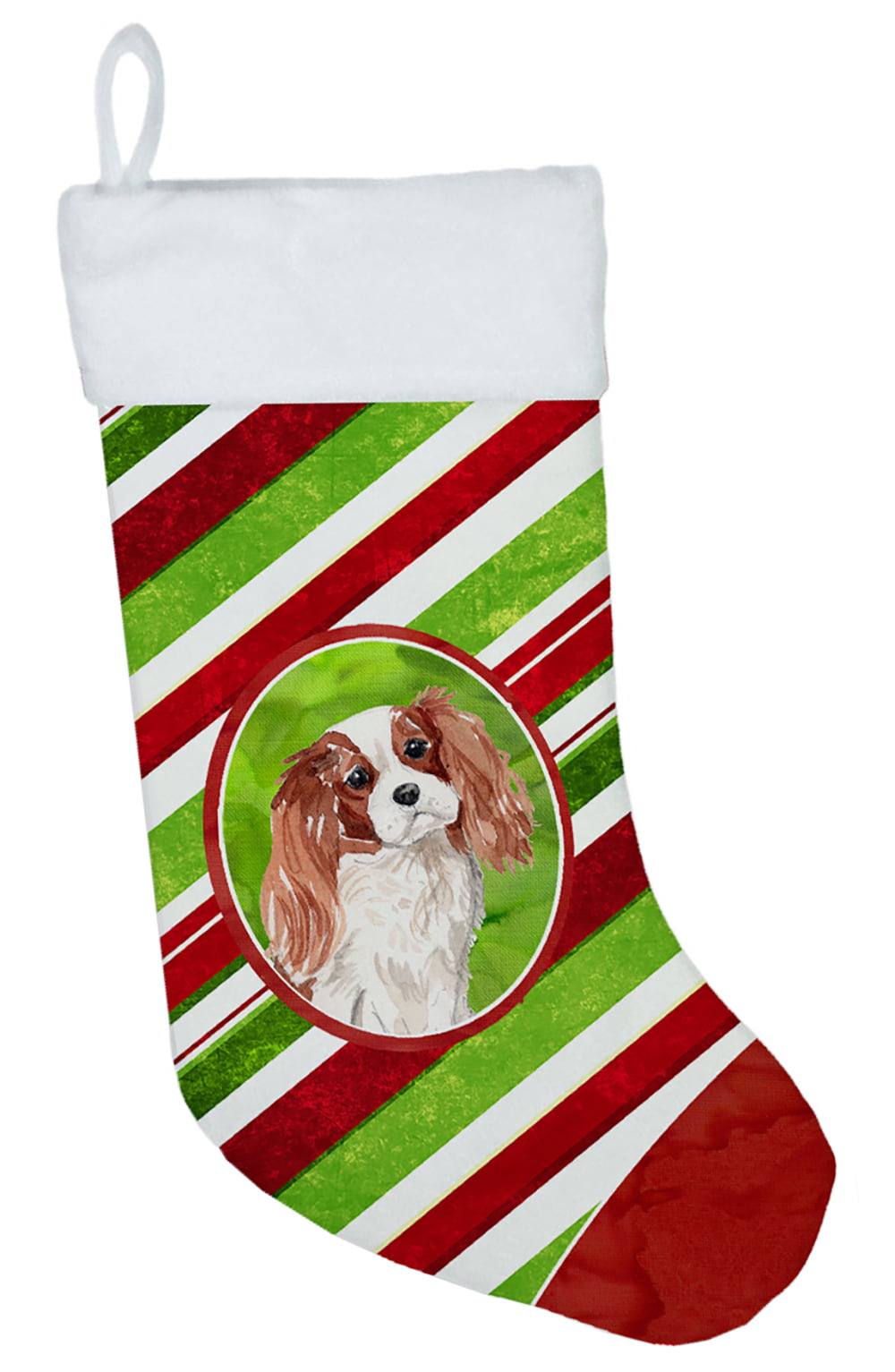 Christmas Snowflakes Blenheim Cavalier Spaniel Christmas Stocking