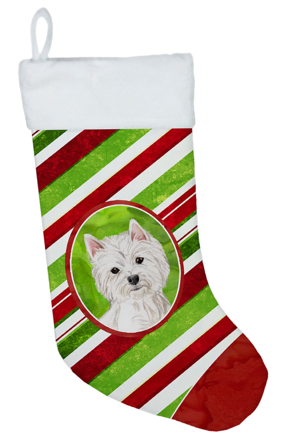 CK4038CS Christmas Snowflakes Westie Christmas Stocking