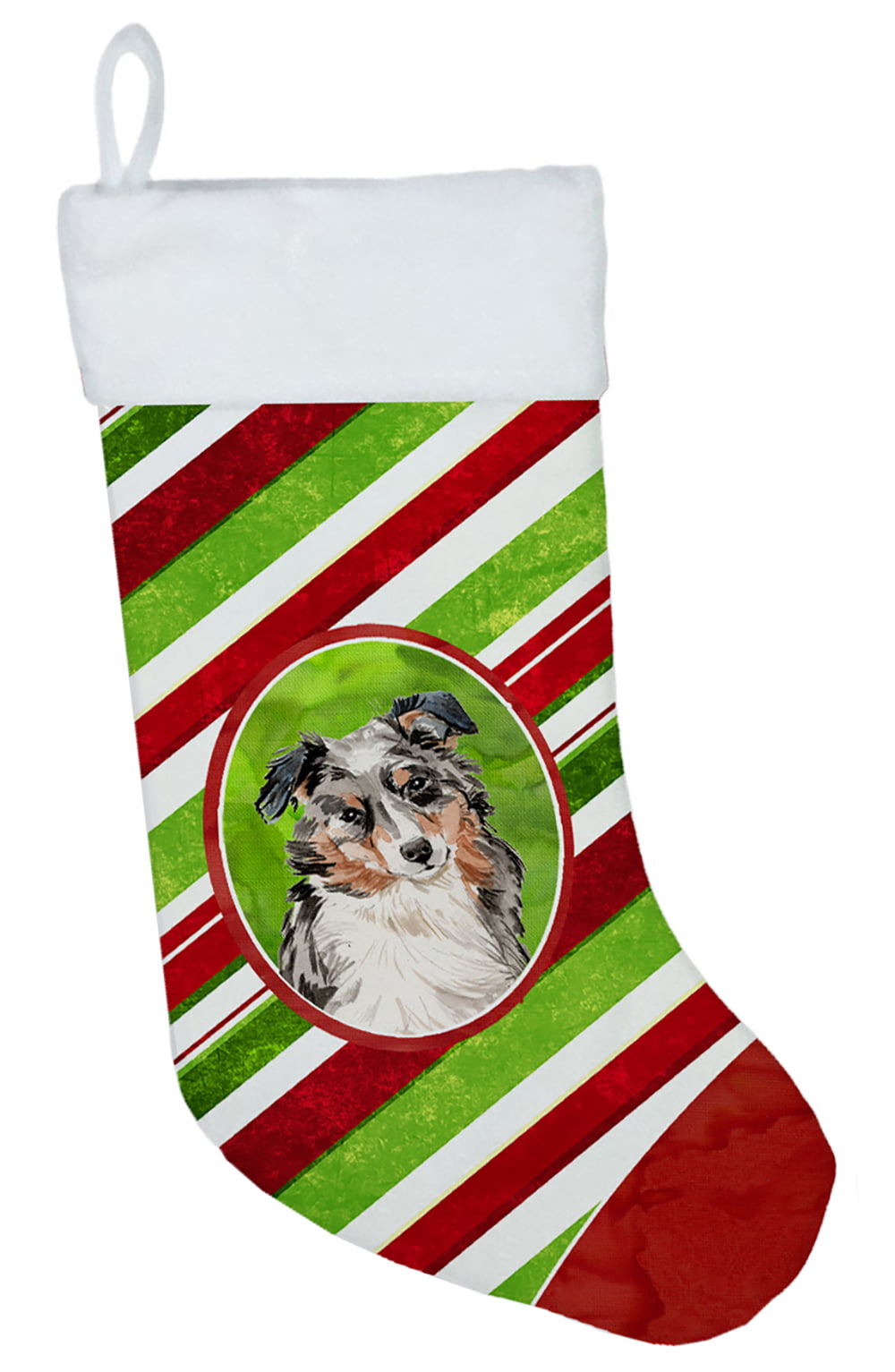 Christmas Snowflakes Australian Shepherd Christmas Stocking
