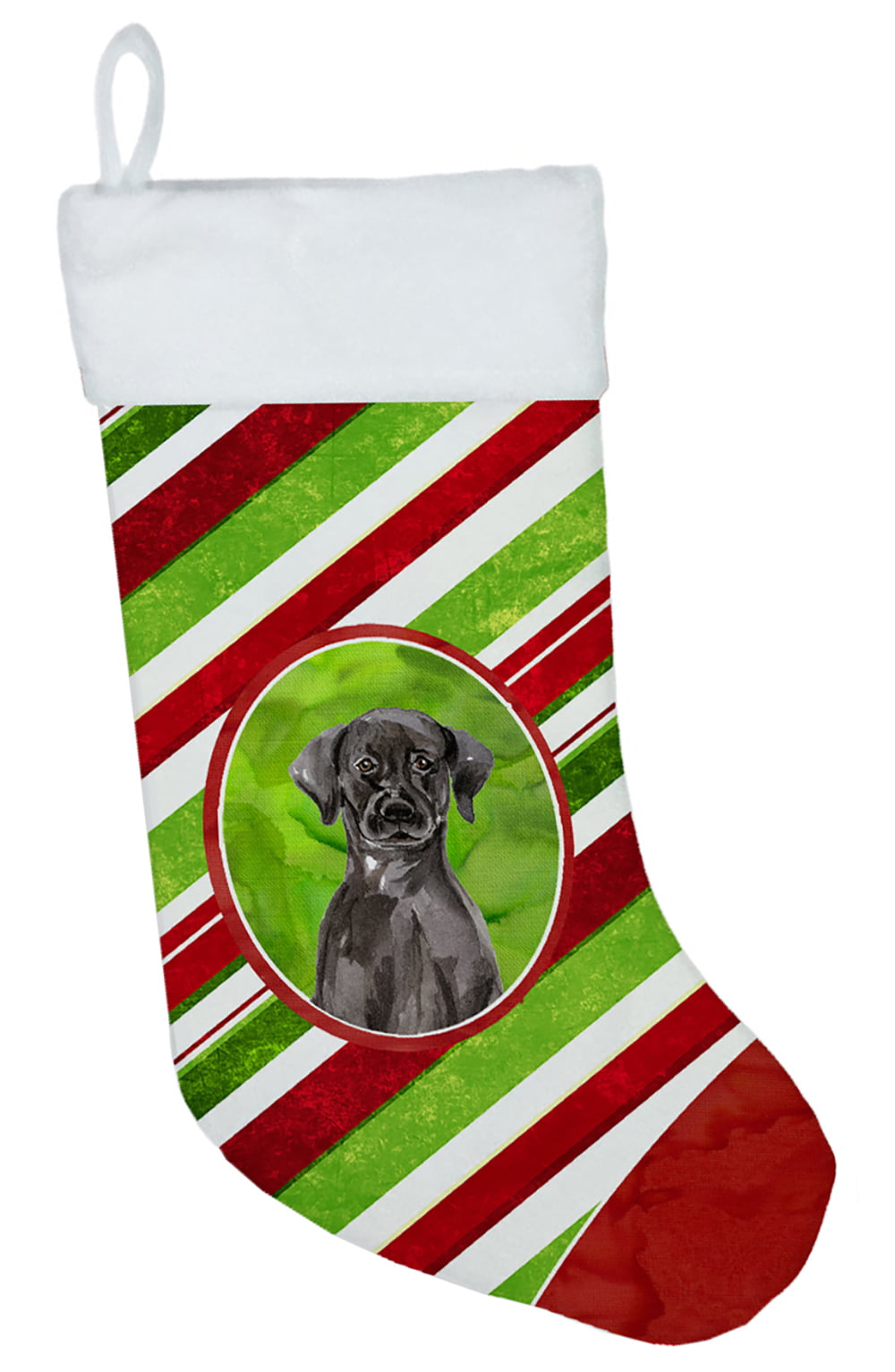 Christmas Snowflakes Black Labrador Retriever Christmas Stocking