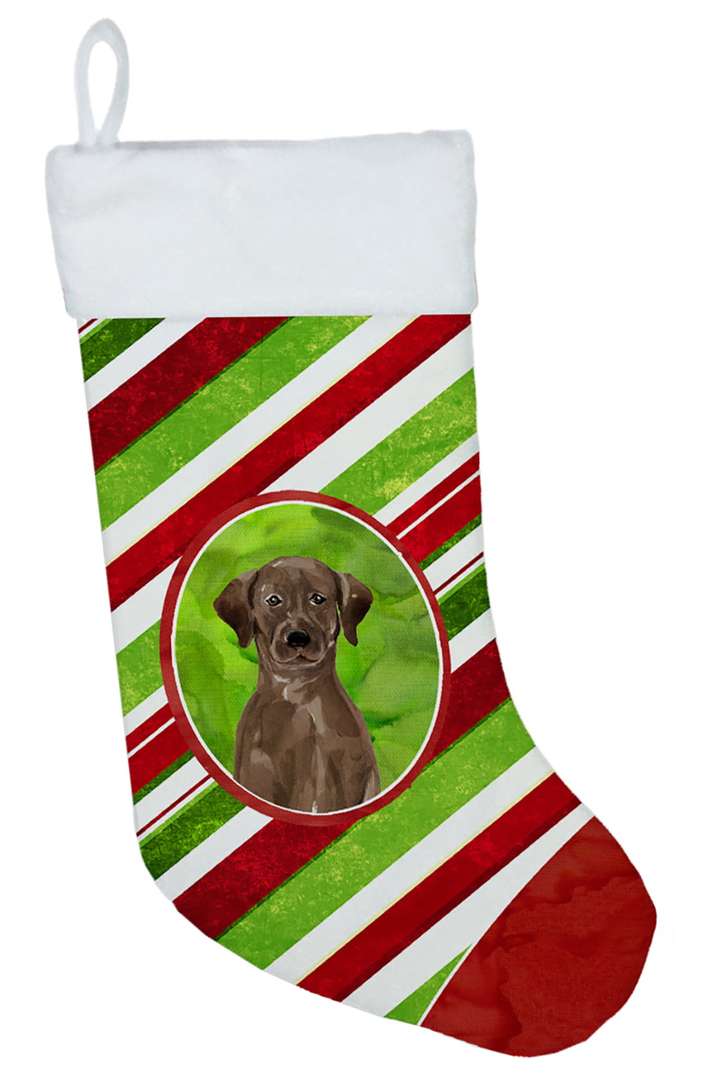 Christmas Snowflakes Chocolate Labrador Retriever Christmas Stocking