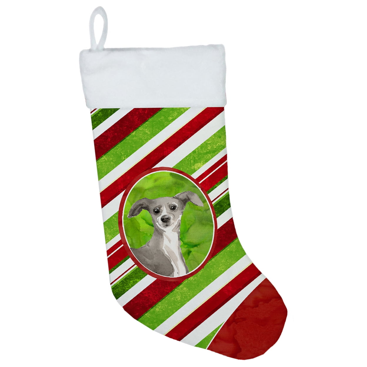 Christmas Snowflakes Italian Greyhound Christmas Stocking