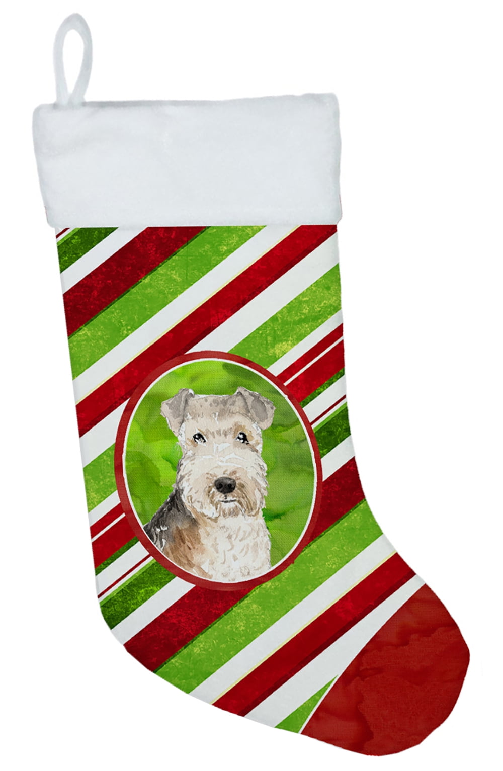 Lakeland Terrier Christmas Candy Stripe Christmas Stocking