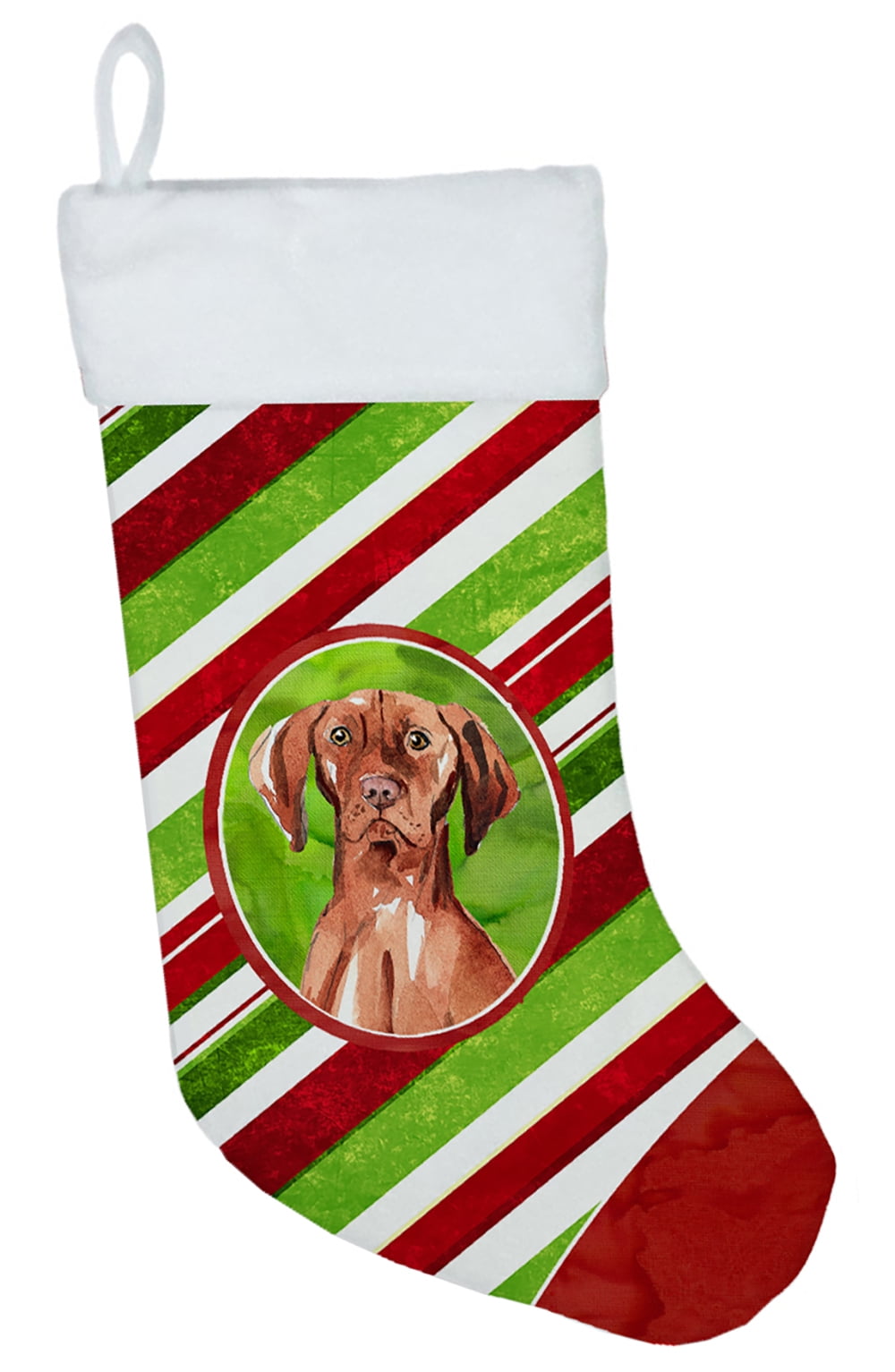 Vizsla Christmas Candy Stripe Christmas Stocking