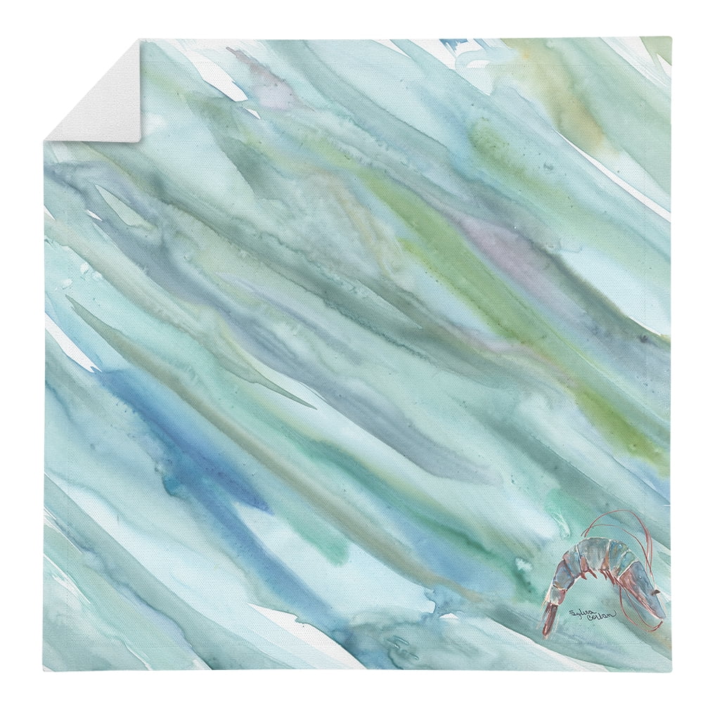 Picture of Carolines Treasures SC2052NAP Shrimp No.1 on Blue Napkin