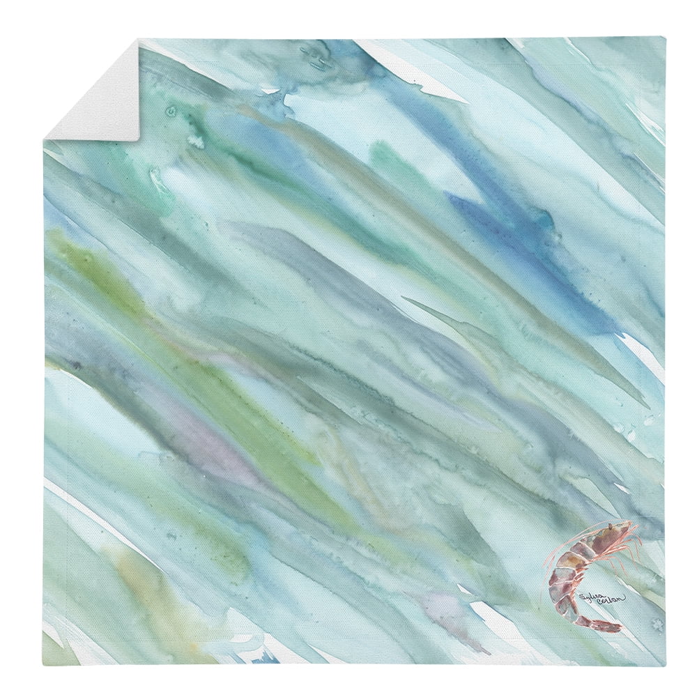 Picture of Carolines Treasures SC2053NAP Shrimp No.2 on Blue Napkin