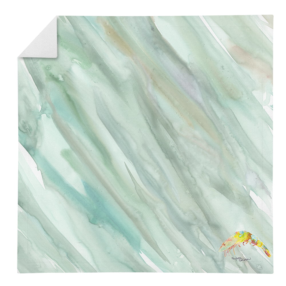 Picture of Carolines Treasures SC2066NAP Shrimp No.2 on Sage Green Napkin