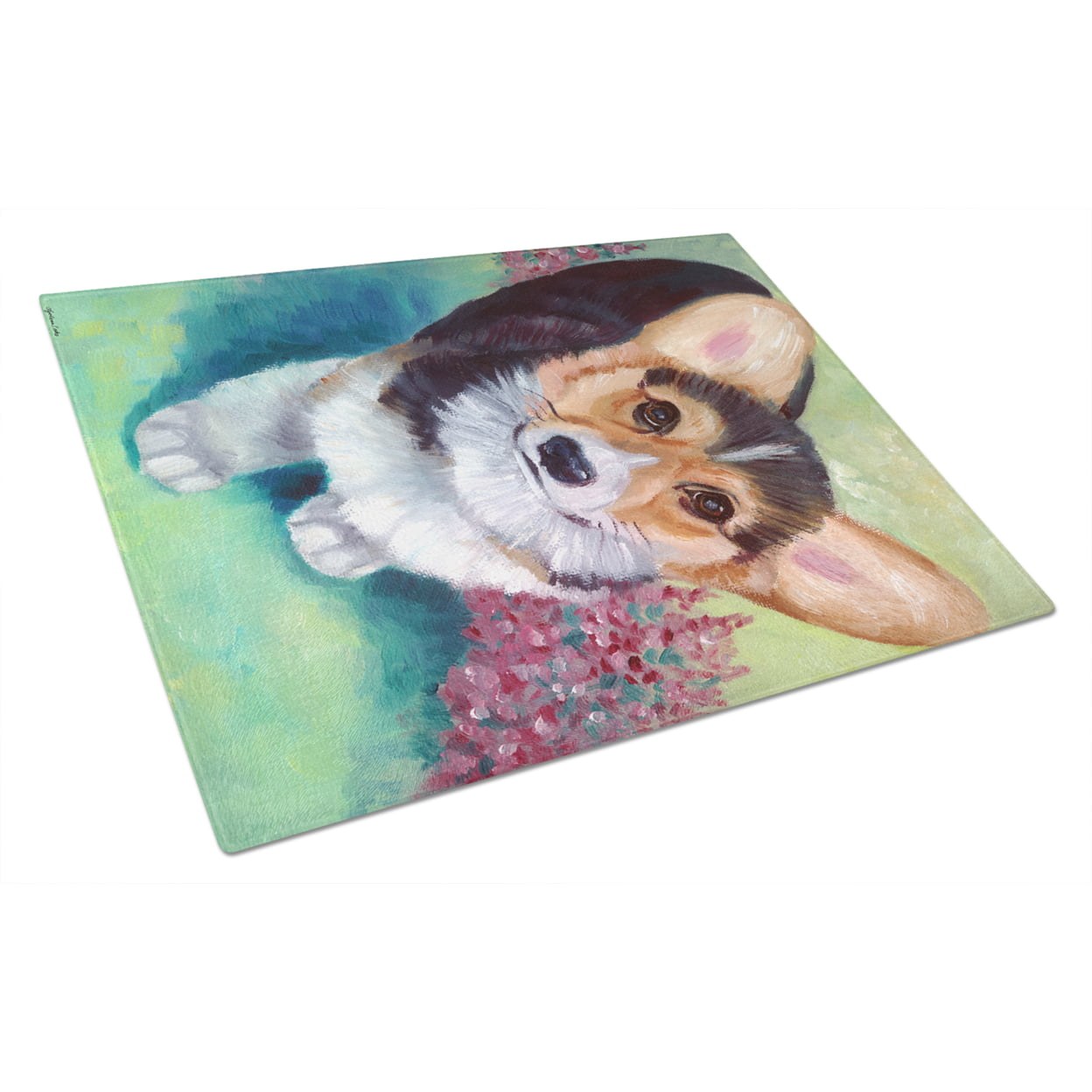 Picture of Carolines Treasures 7368LCB Pembroke Corgi Puppy Glass Cutting Board - Large