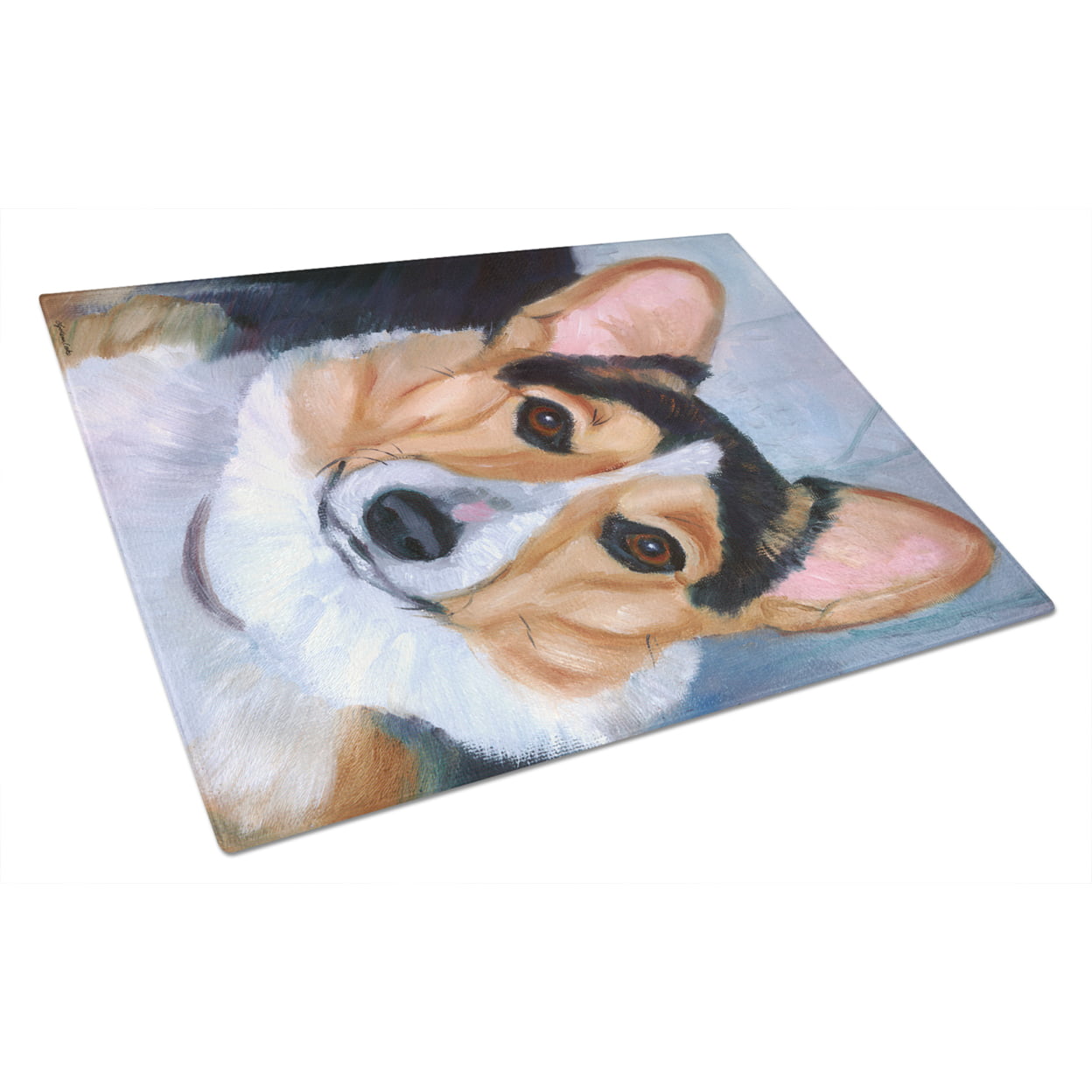 Picture of Carolines Treasures 7369LCB Pembroke Corgi Seriously Glass Cutting Board - Large