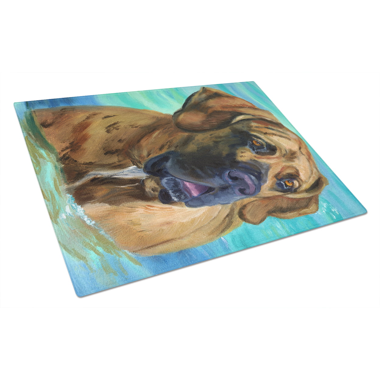 Picture of Carolines Treasures 7378LCB Fila Brasilerio Glass Cutting Board - Large