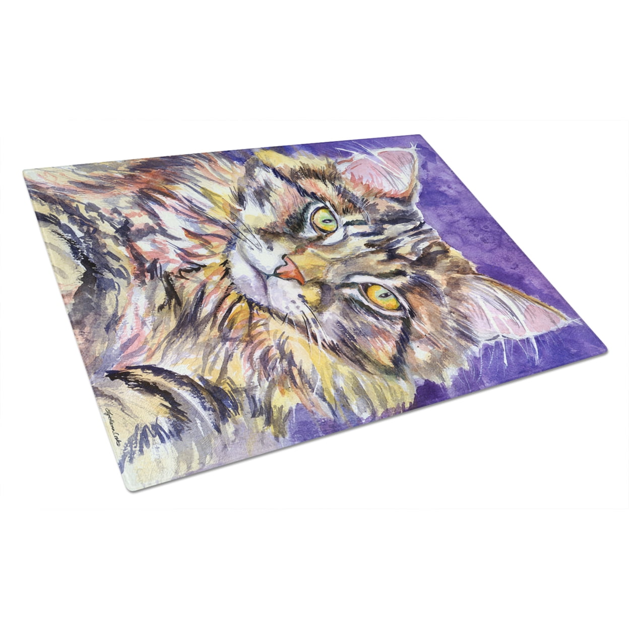 Picture of Carolines Treasures 7390LCB Maine Coon Sassy Glass Cutting Board - Large