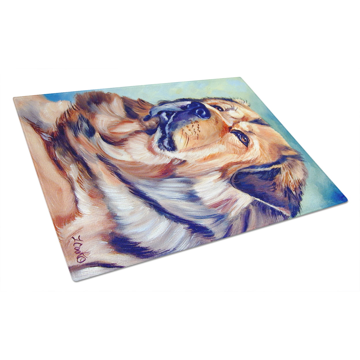 Picture of Carolines Treasures 7399LCB Tibetan Mastiff Glass Cutting Board - Large