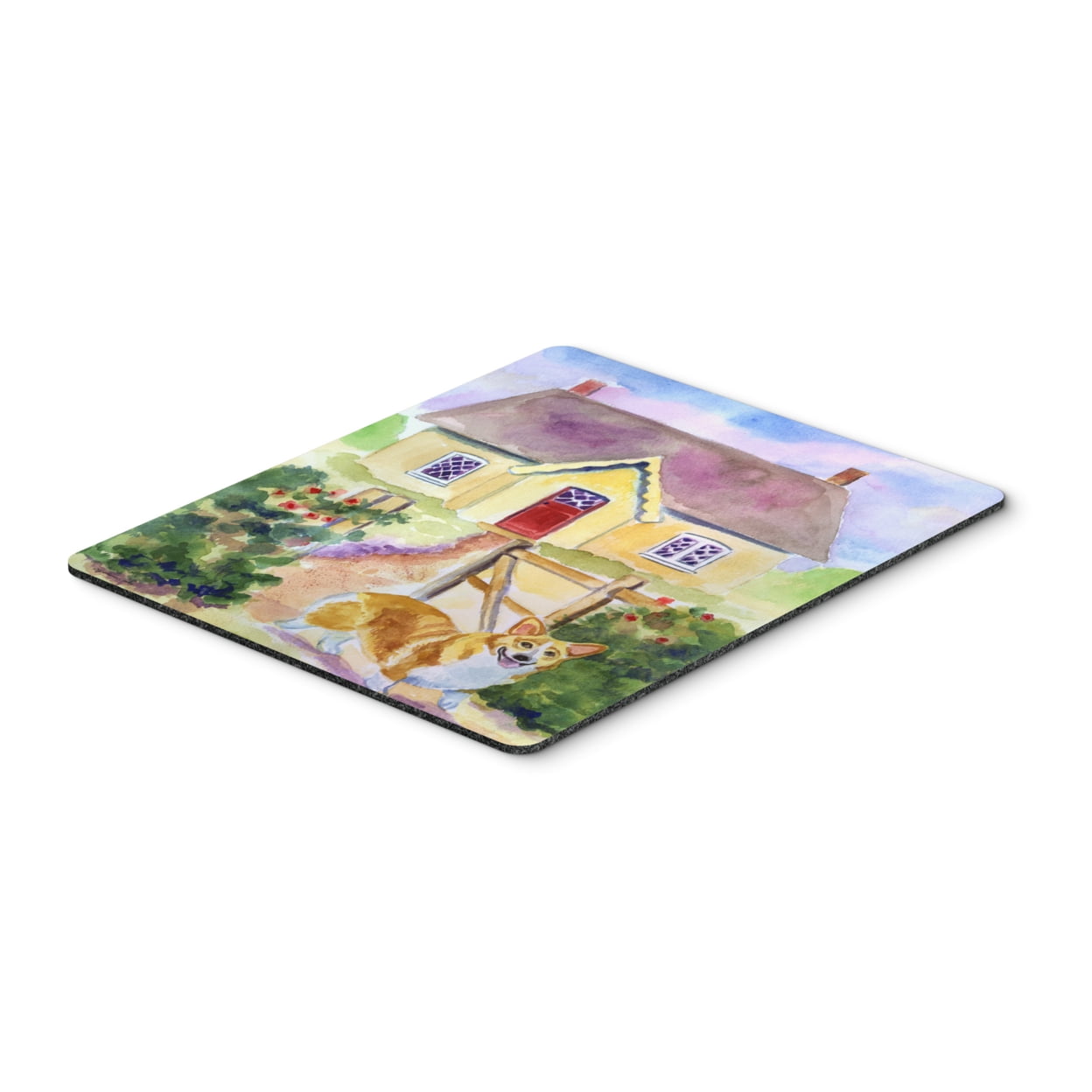 Pembroke Corgi Cottage Visit Mouse Pad, Hot Pad or Trivet