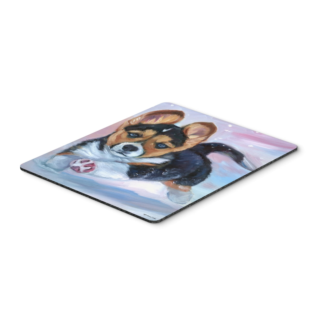 Puppy Chase Corgi Mouse Pad, Hot Pad or Trivet
