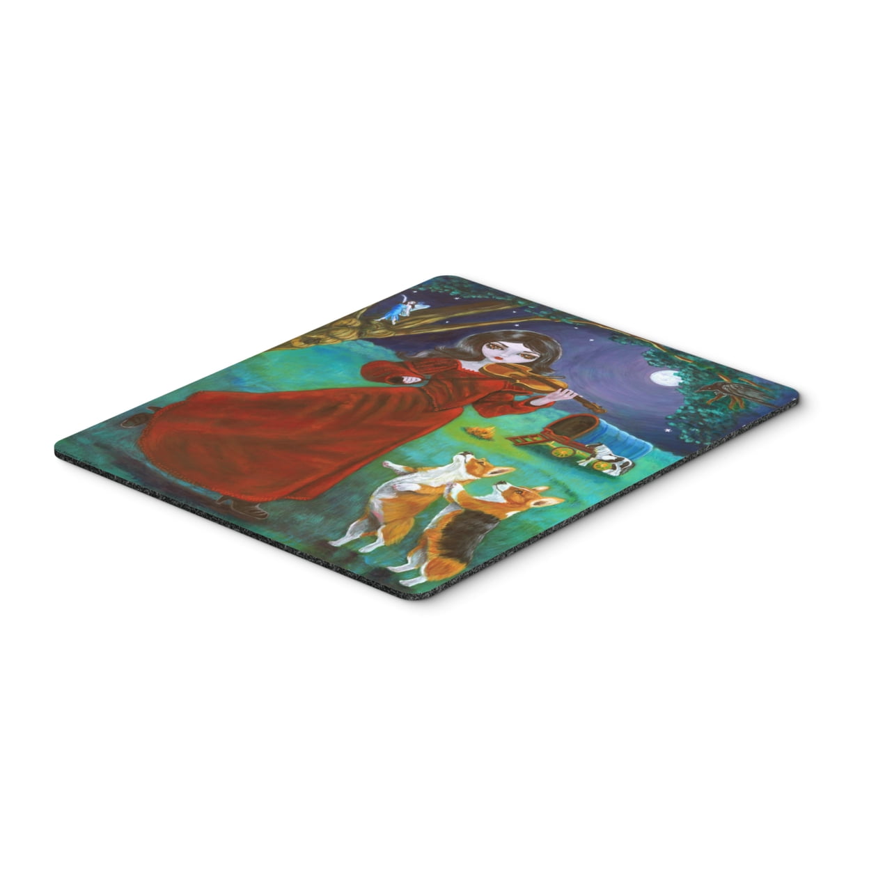 Fairy Moon Dance With Corgi Mouse Pad, Hot Pad or Trivet