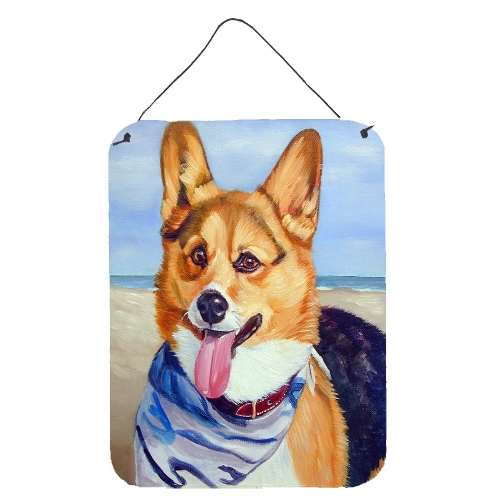 Corgi Beach Bandana Wall or Door Hanging Prints