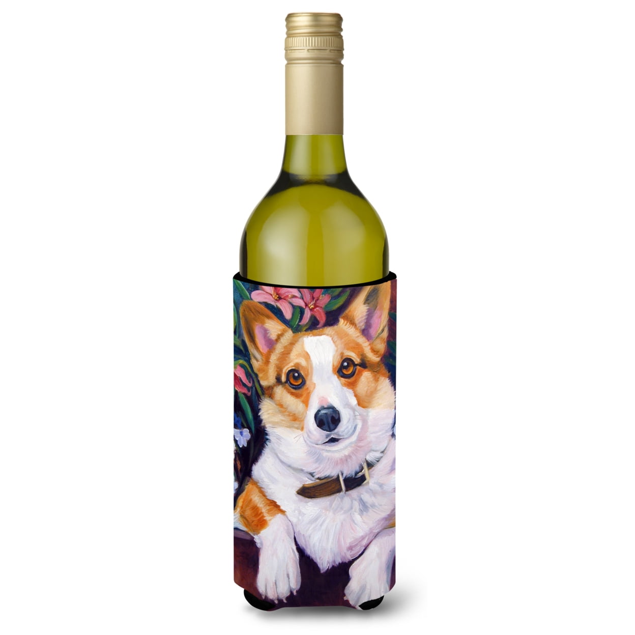 Picture of Carolines Treasures 7362LITERK Can I help you Corgi Wine Bottle Beverage Insulator Hugger