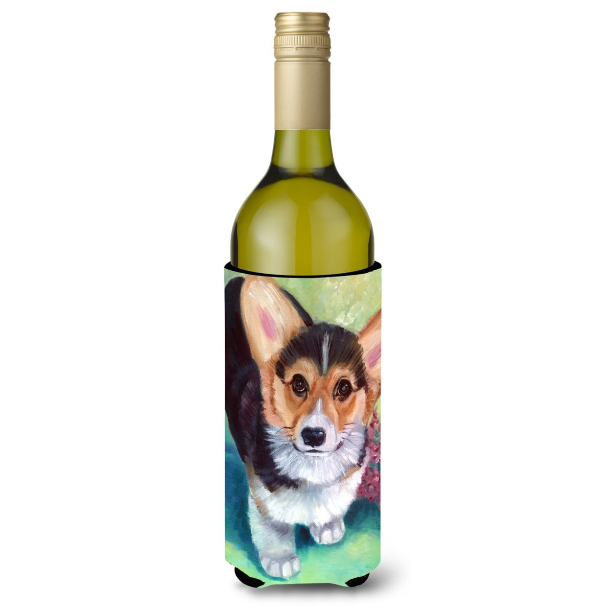 Picture of Carolines Treasures 7368LITERK Pembroke Corgi Puppy Wine Bottle Beverage Insulator Hugger