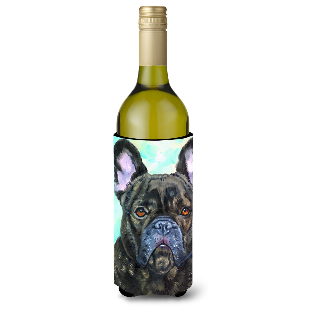 Picture of Carolines Treasures 7380LITERK French Bulldog Lookin at You Wine Bottle Beverage Insulator Hugger