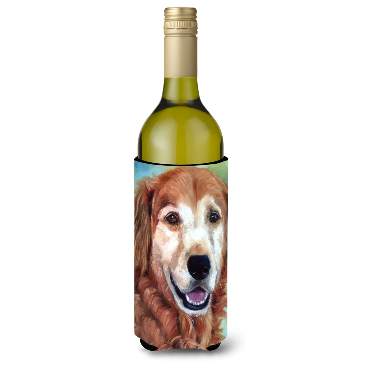 Picture of Carolines Treasures 7383LITERK Golden Retriver Good Boy Wine Bottle Beverage insulator Hugger