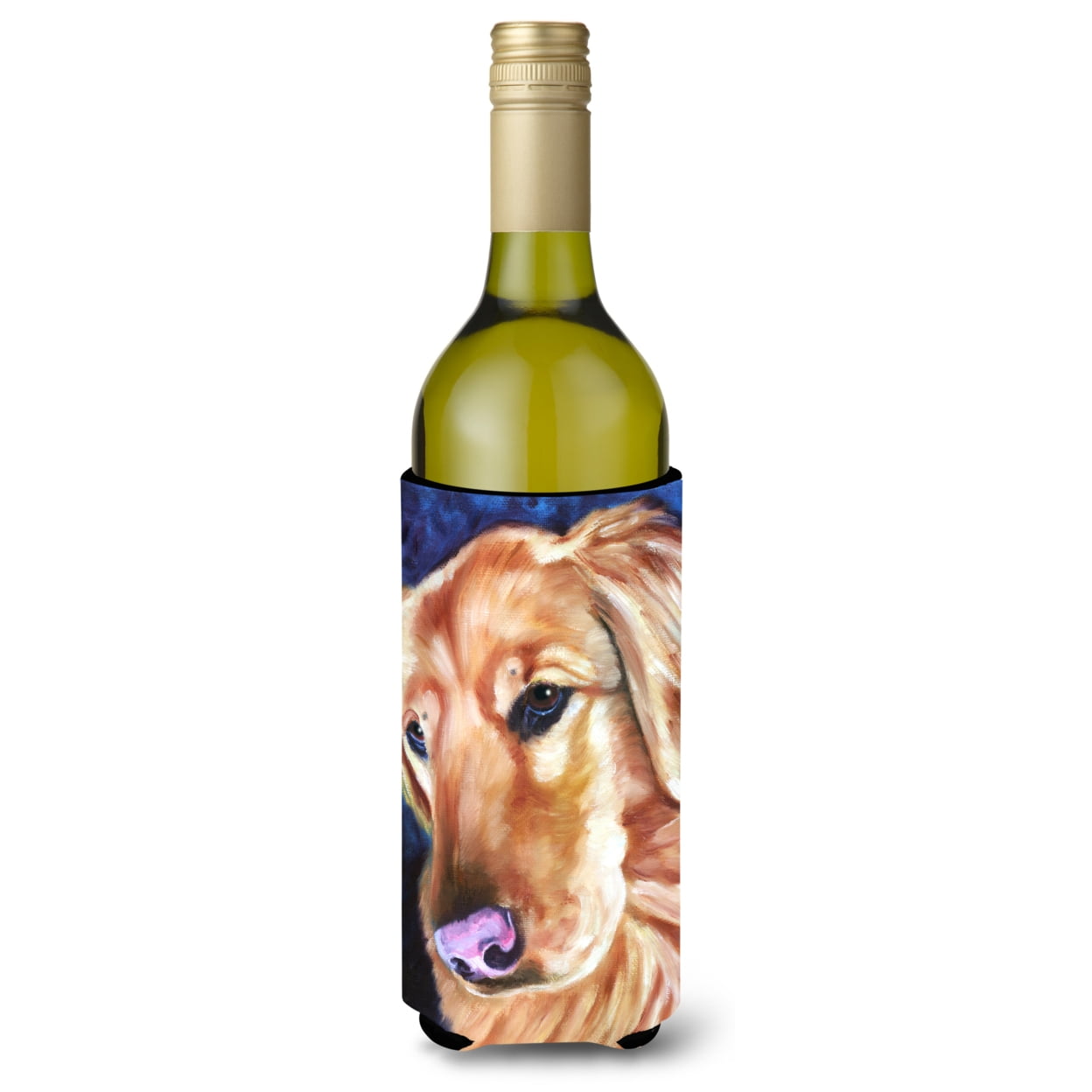 Picture of Carolines Treasures 7384LITERK Golden Retriver Huh Wine Bottle Beverage insulator Hugger