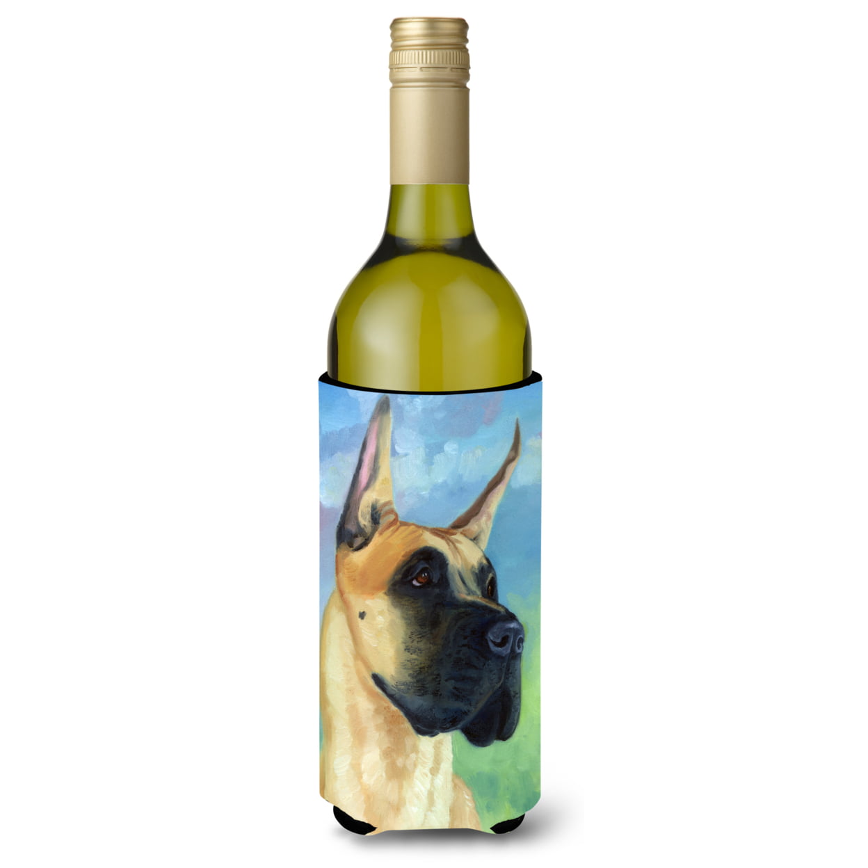 Picture of Carolines Treasures 7387LITERK Great Dane Apollo the Great Wine Bottle Beverage Insulator Hugger