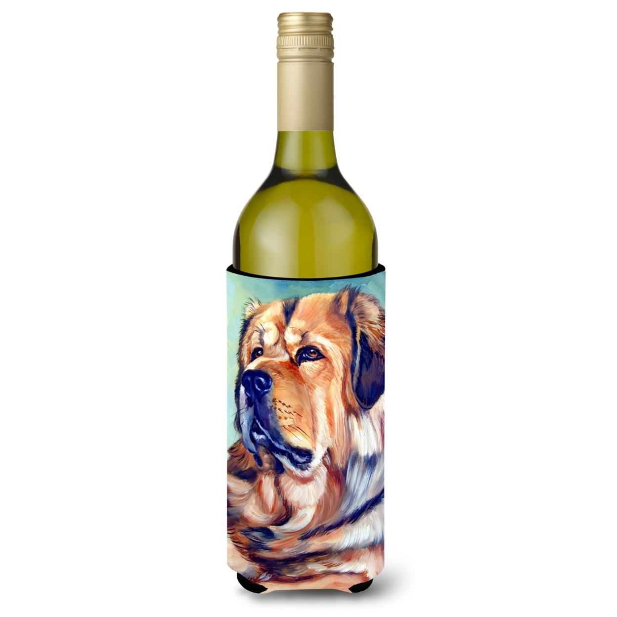 Picture of Carolines Treasures 7399LITERK Tibetan Mastiff Wine Bottle Beverage insulator Hugger