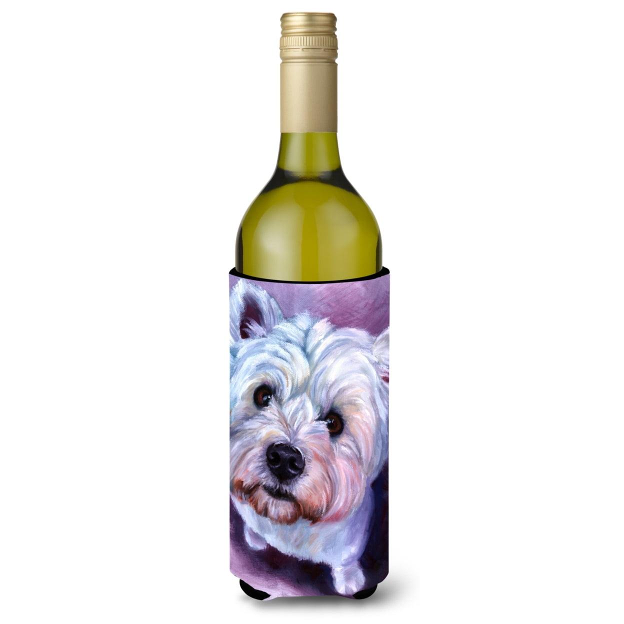 Picture of Carolines Treasures 7400LITERK Whatsup Westie Wine Bottle Beverage Insulator Hugger