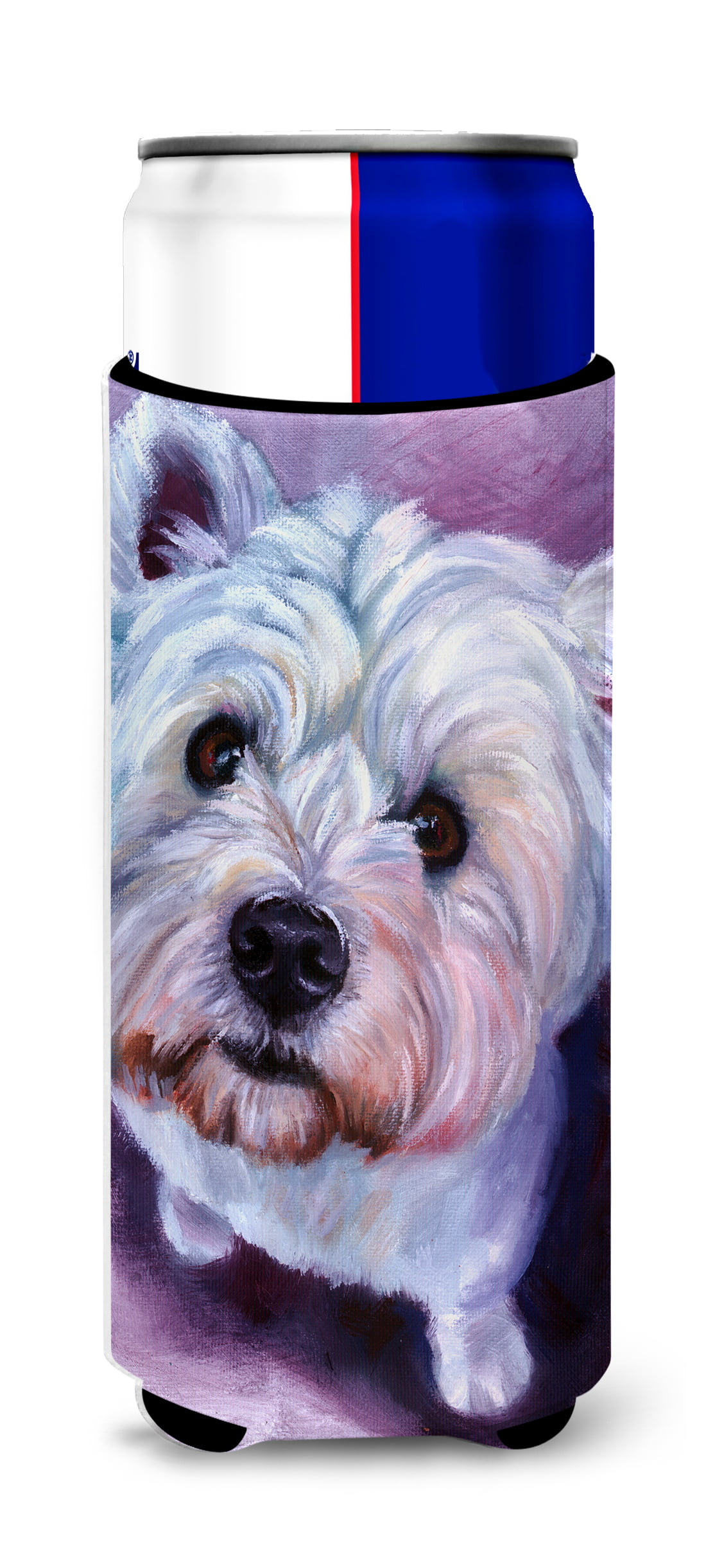 Picture of Carolines Treasures 7400MUK Whatsup Westie Michelob Ultra Beverage Insulator for Slim Cans