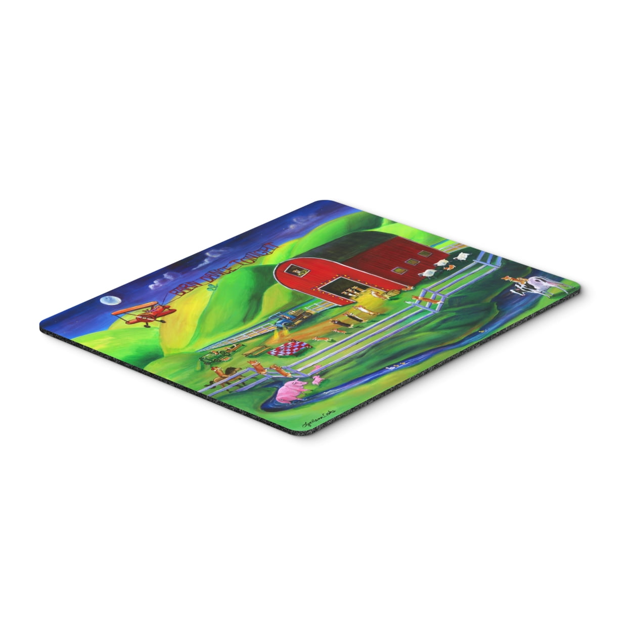 Corgi Barn Dance Mouse Pad, Hot Pad or Trivet