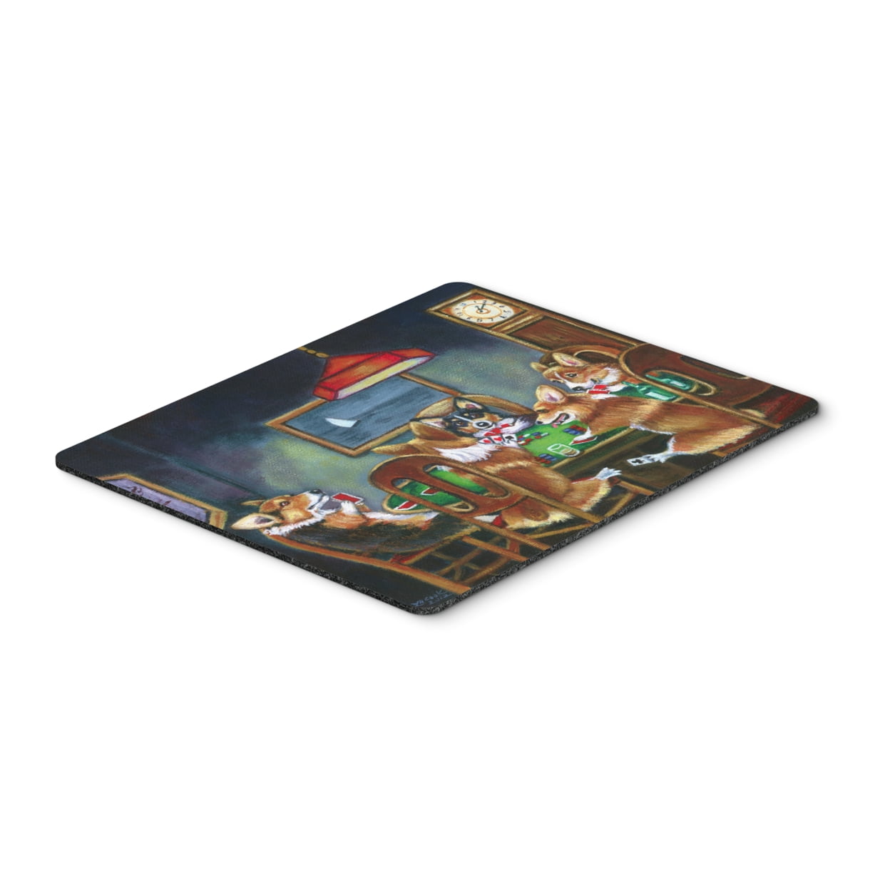 Corgi Playing Poker Mouse Pad, Hot Pad or Trivet