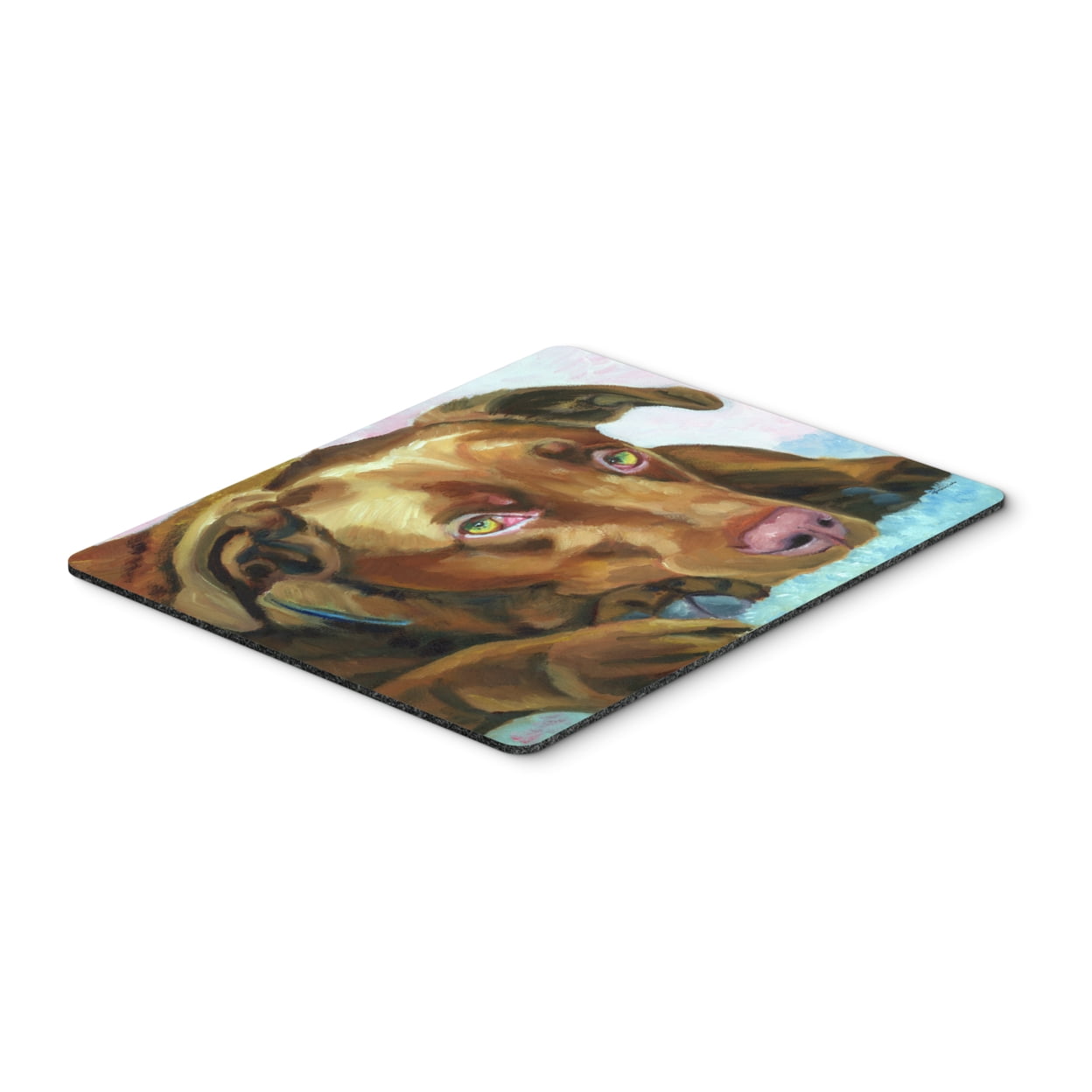 Chocolate Labrador Waiting Mouse Pad, Hot Pad or Trivet