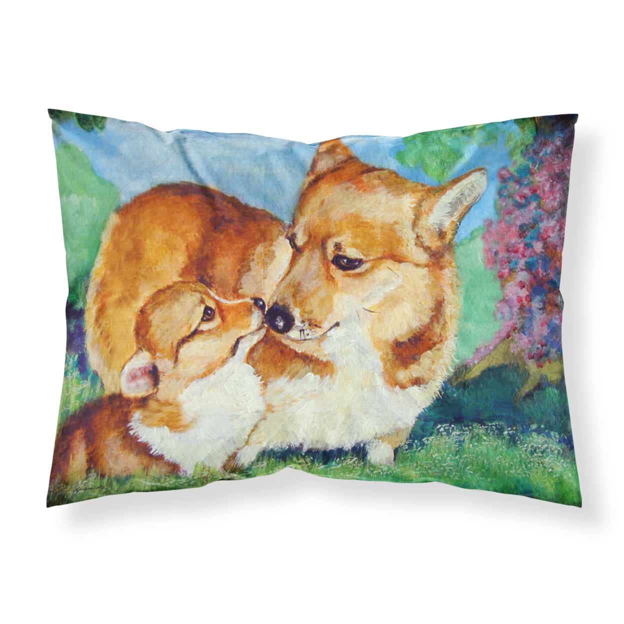 Corgi Mommas Love Fabric Standard Pillowcase