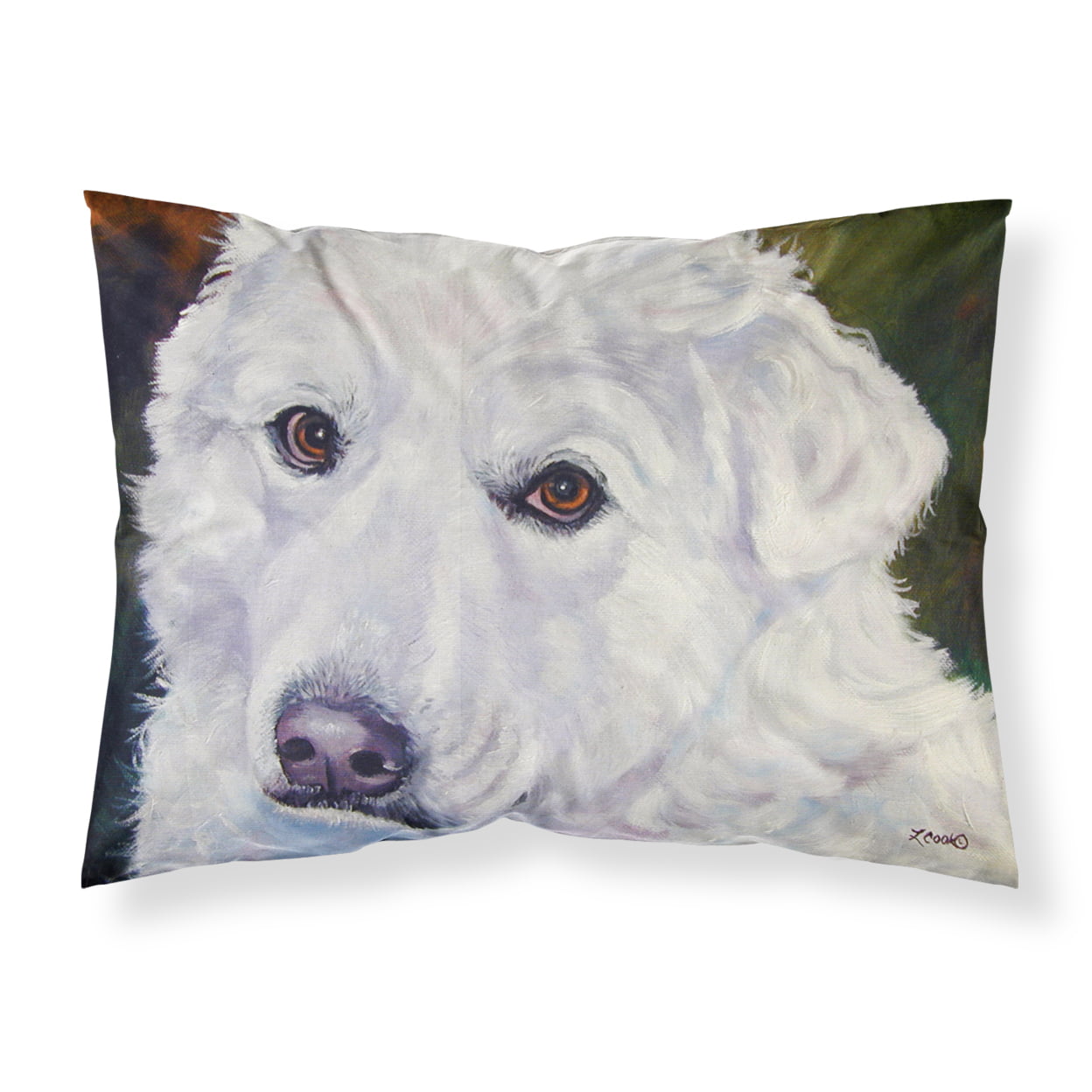 Great Pyrenees Contemplation Fabric Standard Pillowcase