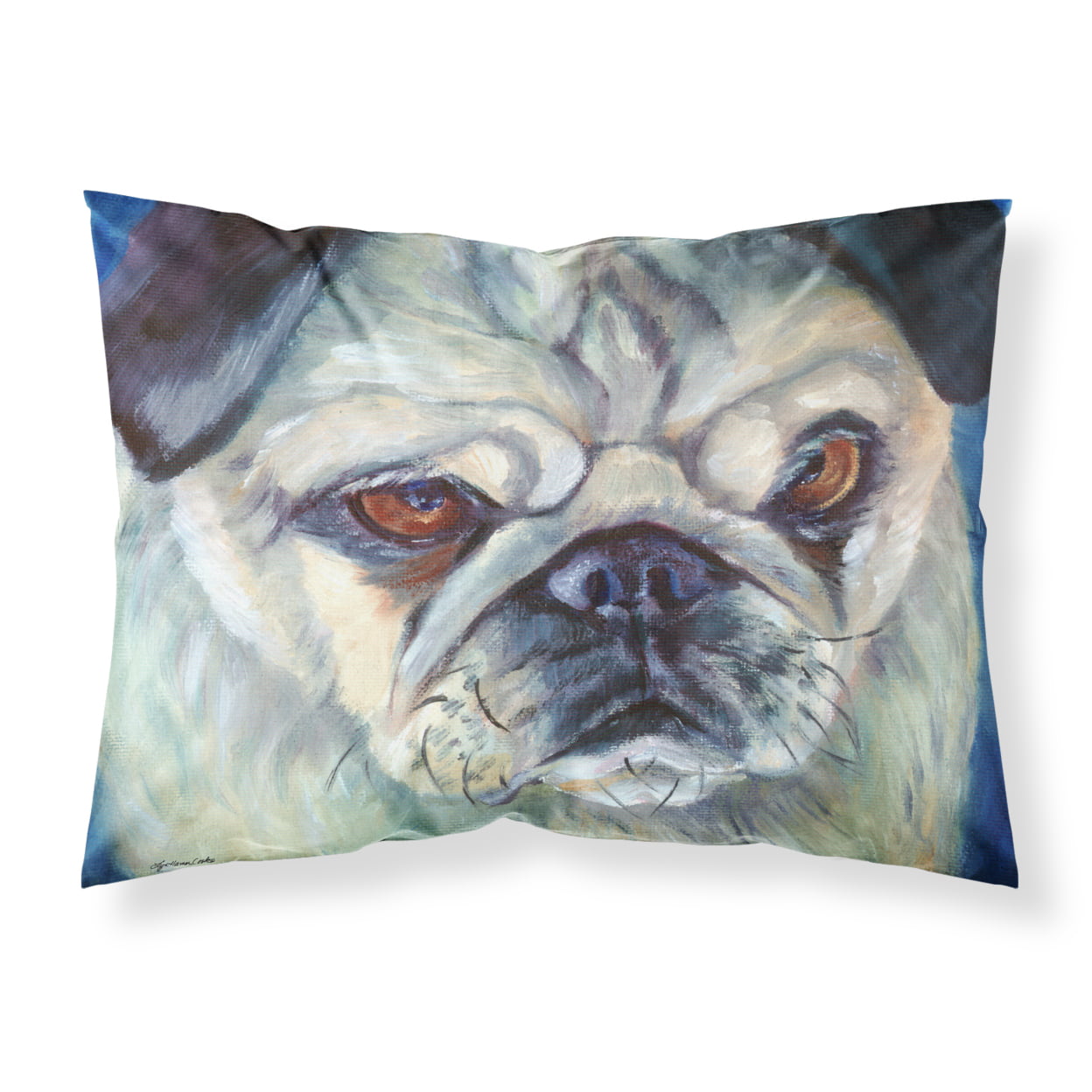 Pug in Thought Fabric Standard Pillowcase