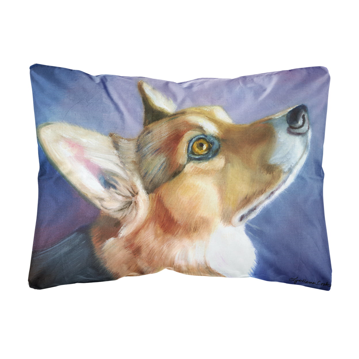 Corgi Devotion Fabric Decorative Pillow