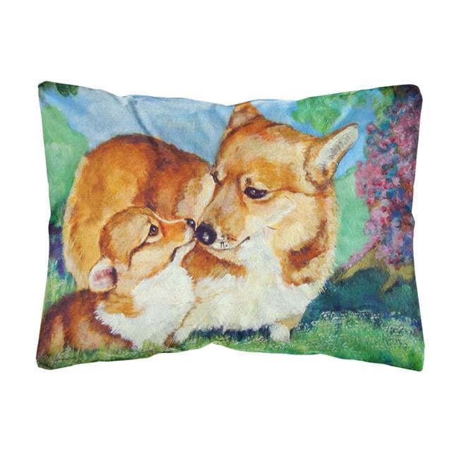 Corgi Mommas Love Fabric Decorative Pillow