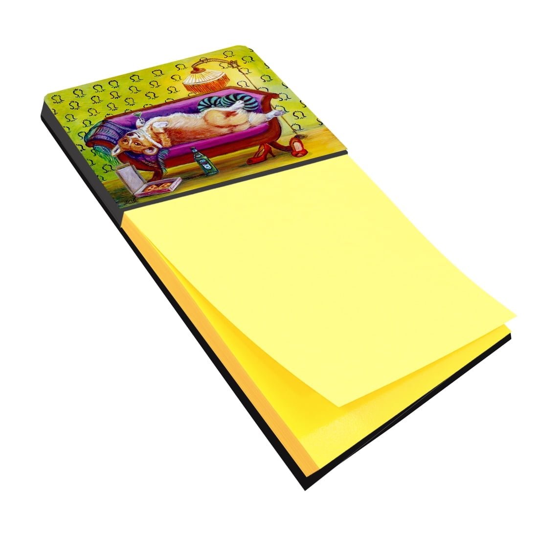 7406SN Corgi Home Alone Sticky Note Holder