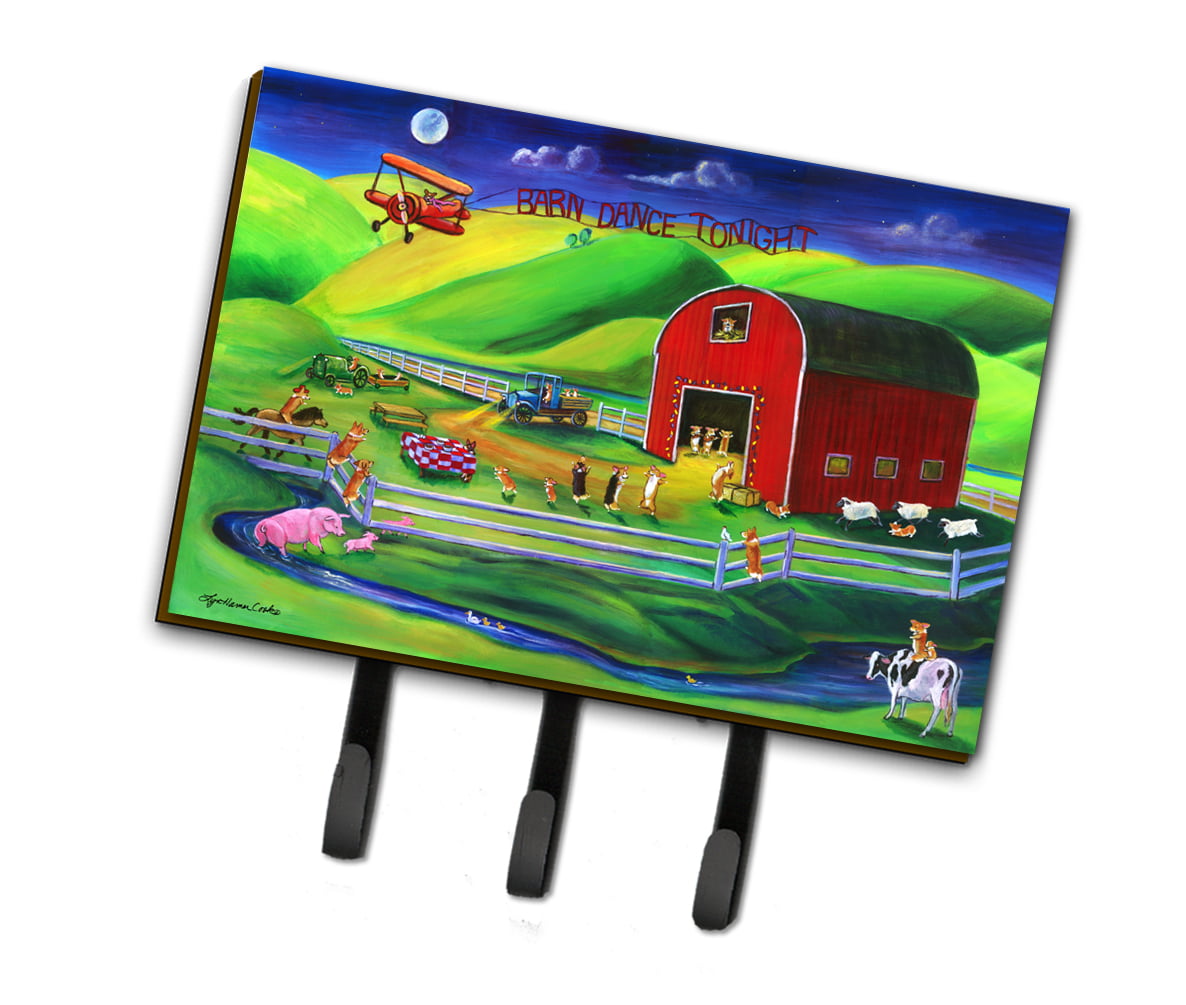 Corgi Barn Dance Leash or Key Holder