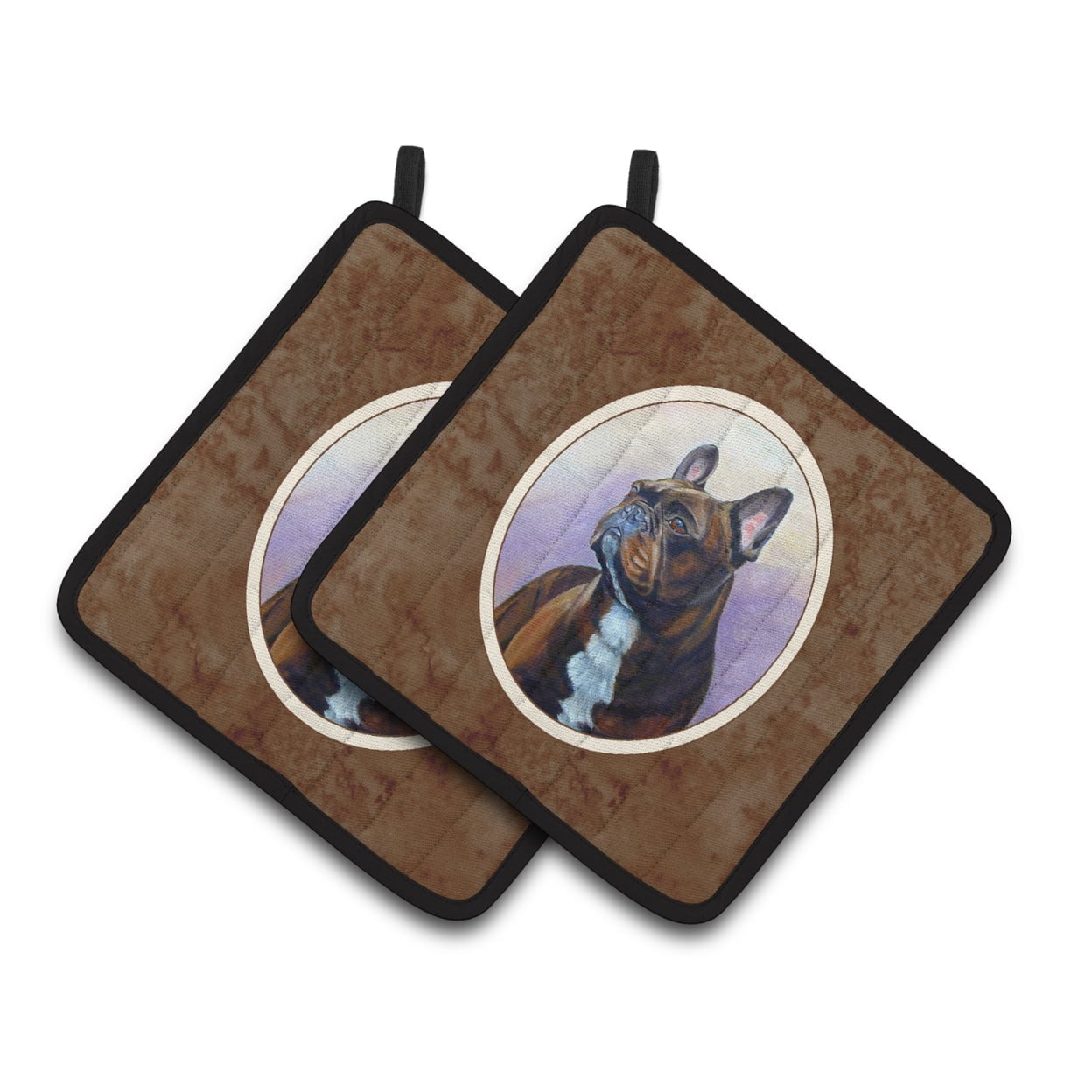 Picture of Carolines Treasures 7117PTHD French Bulldog Pair of Pot Holders