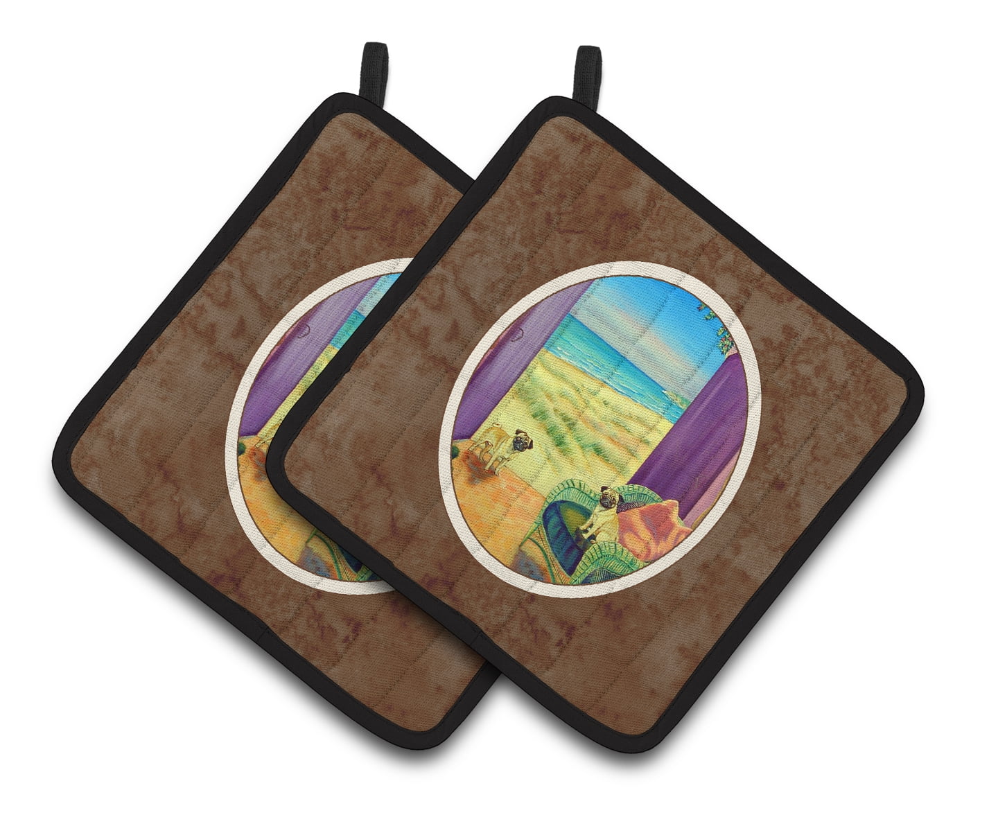 Picture of Carolines Treasures 7183PTHD Pug Pair of Pot Holders